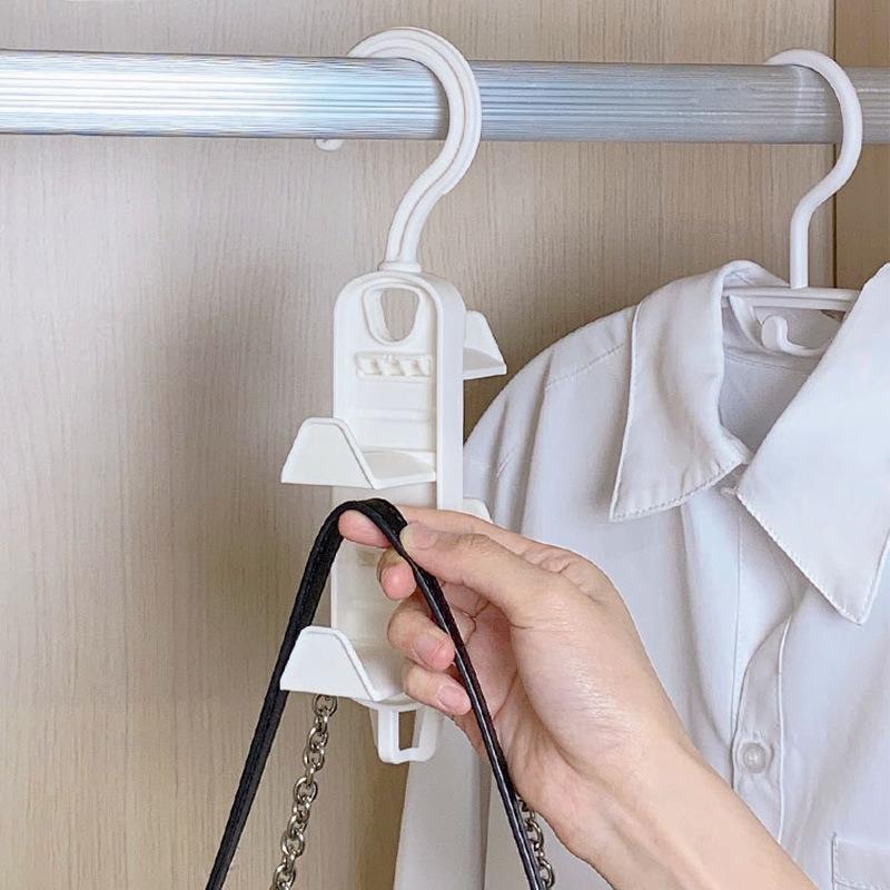 Bag Storage Tool Wardrobe Storage Multifunctional Clothes Rack Traceless Hanging Bag Rack Hat Hanging Hook-1-5Pcs