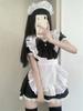 Kostým služky Cosplay Lolita šaty Set Roztomilá služka Krátký rukáv Maškarní kostým Vánoce Populární Cosplay kostým Halloween Maid Cafe Kavárna