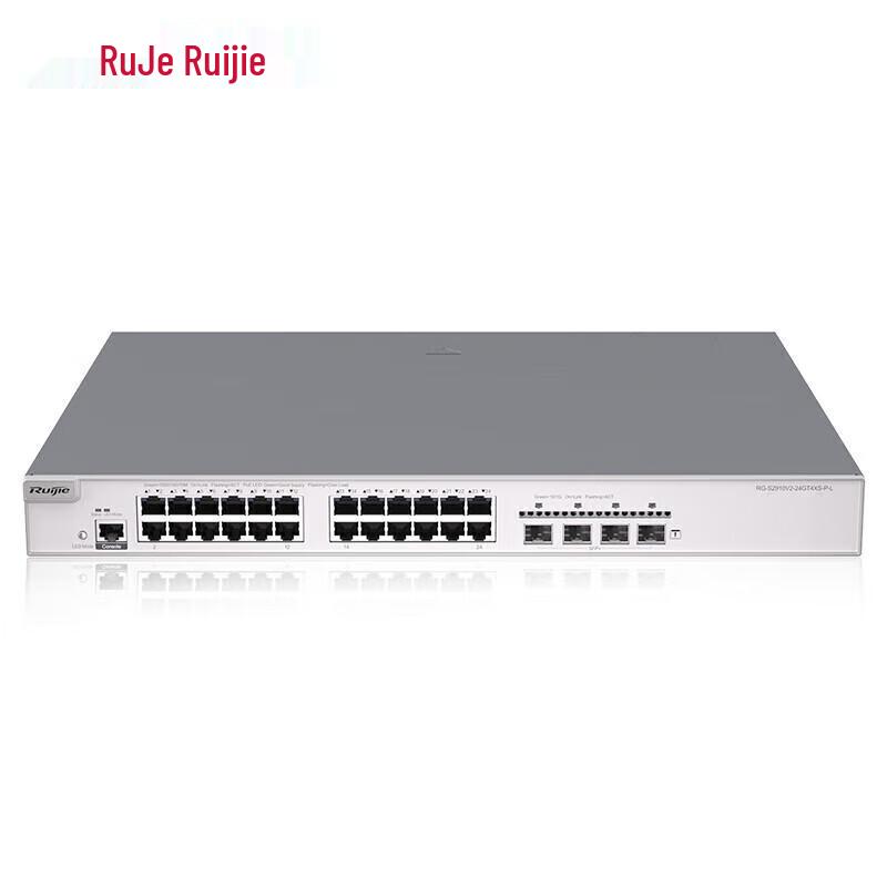 

Ruijie RG-S2910V2-24GT4XS-P-L 24-Port PoE Gigabit Switch