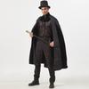Halloween Court Gentleman Men's Trench Coat, Autumn and Winter Stage Performance Clothes Party Jacquard Coat Cape