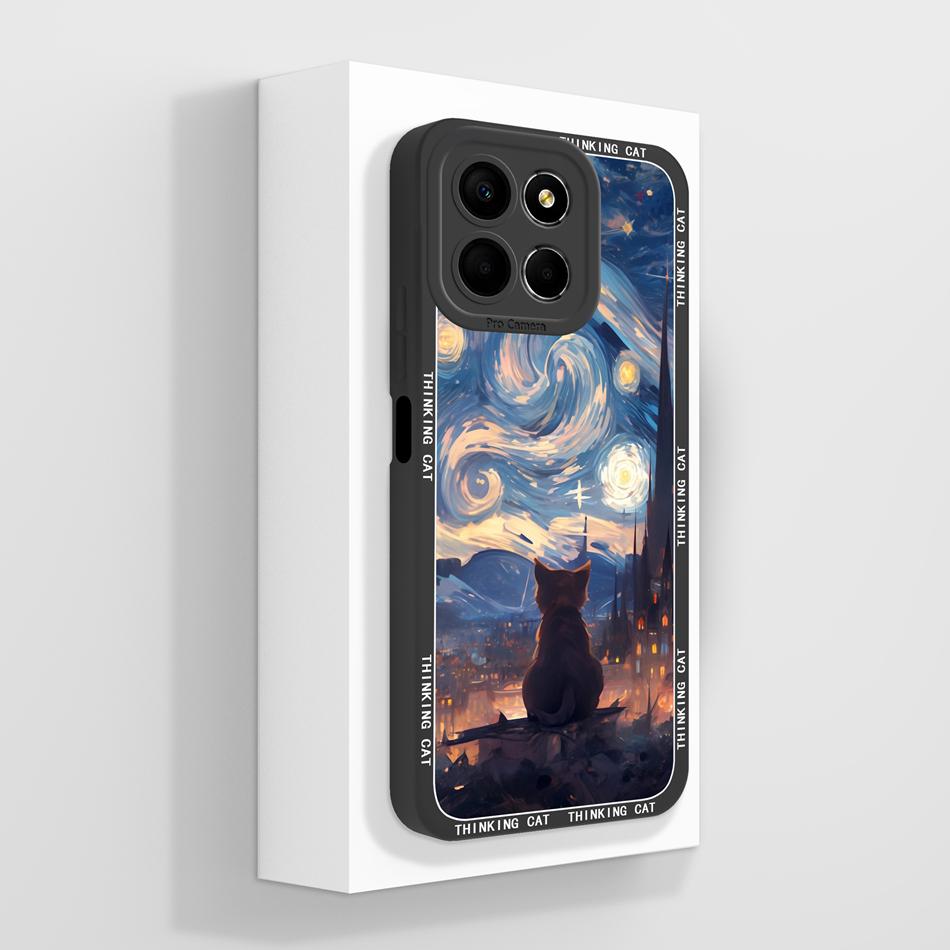For Honor X8 X8B X8A Case Creative Paiting Cover For HonorX8B Honor X 8 5G Funda Soft Liquid Silicone Anti Drop Phone Back Cover