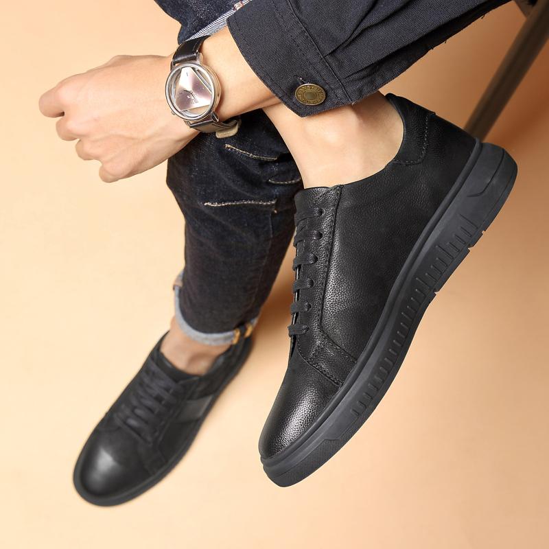 Fashion New Men's Casual Shoes Trendy Luxury Brand Designer Shoes Genuine Leather Comfy Breathable Men Shoes Outdoor Non-Slip Sneackers
