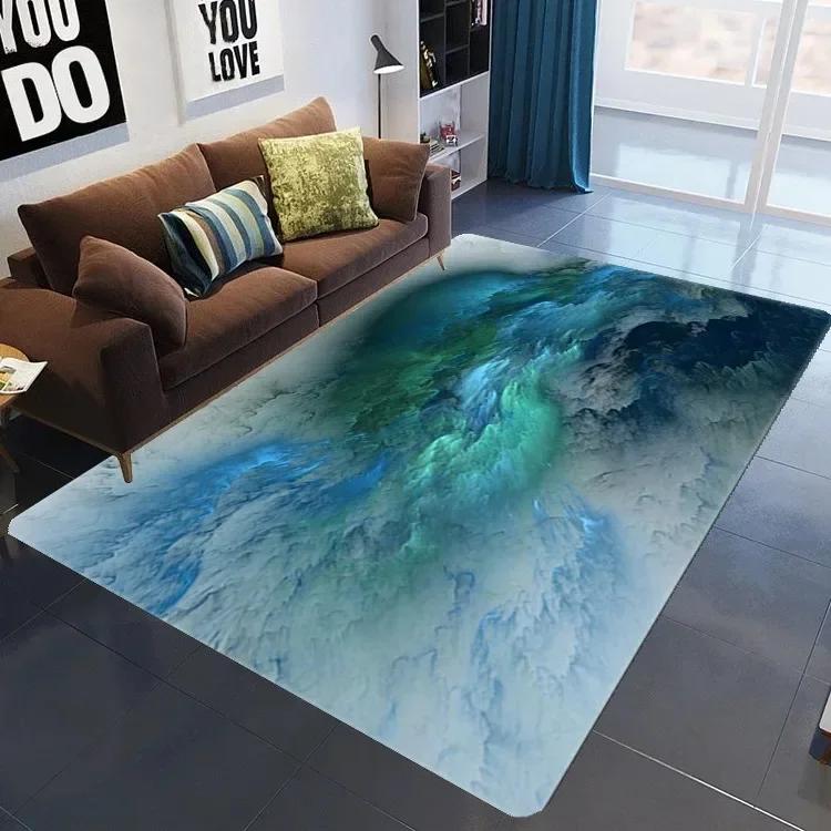 3D Galaxy Space Star Non-Slip Carpet for Bedroom Living Room Bathroom Decorative Floor Mat Door Mat