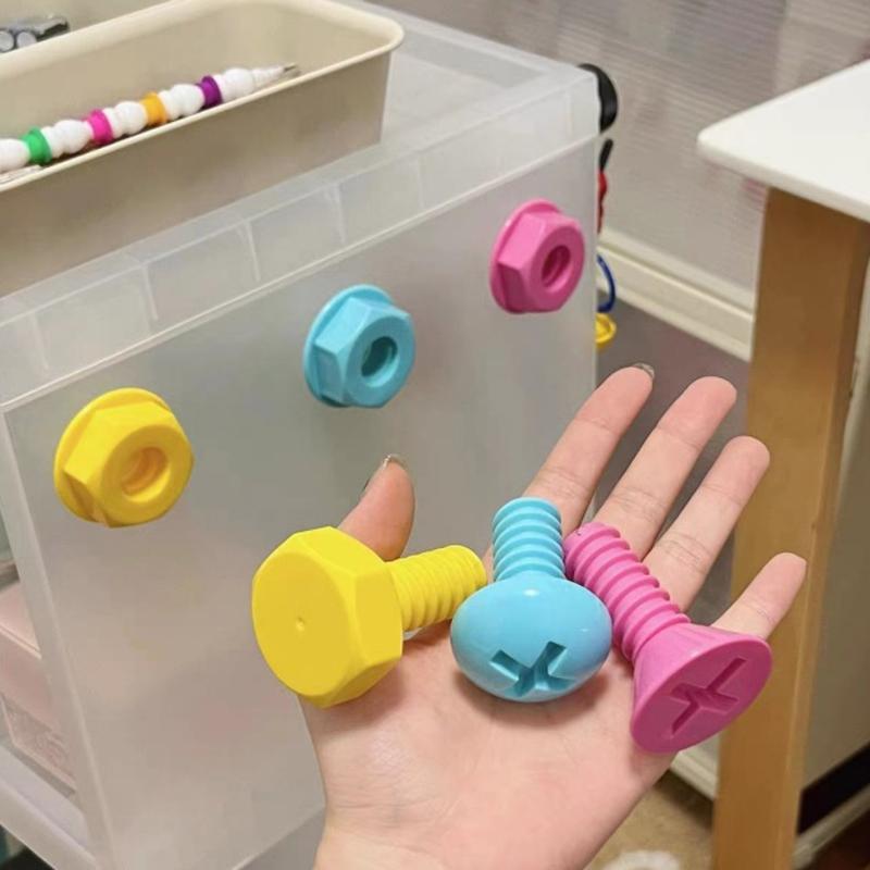 3Pcs Wall Hook Screw Shape Punch Free Hat Clothes Back Door Kids Hanger Umbrella Bag Clothing Towel Hanger Home Supplies
