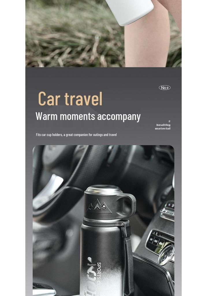 Large Capacity 316 Stainless Steel Thermos for Outdoor Sports, Student-Friendly, Double-Wall Insulation, High-Quality Portable Water Cup.