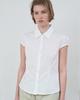 MA JOURNEE Dot Cap Sleeve Shirt_White