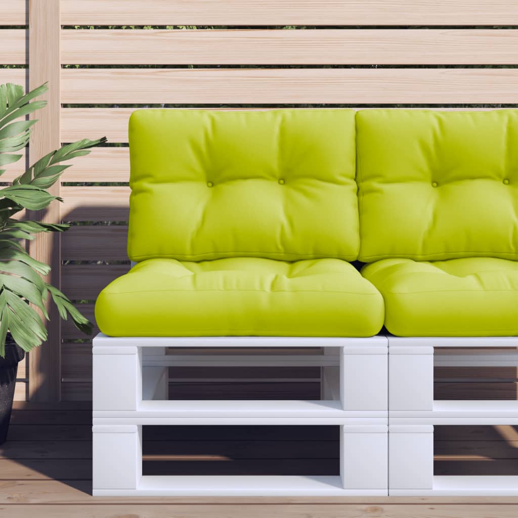 2 Piece Pallet Cushions Neon Green Fabric