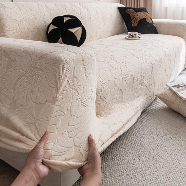 Elastic 1pc Striped Sofa Cover | Anti-Scratch & Non-Slip Couch Protector for All Seasons, Fits Single to Four-Seater Sofas