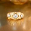 Vintage Court Hollow Brushed Ring 925 Sterling Silver Girls' High-end Light Luxury Ring