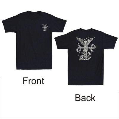 St. San Michele Arcangelo Difendici T-shirt da Uomo Cattolica (Stampa fronte e retro)