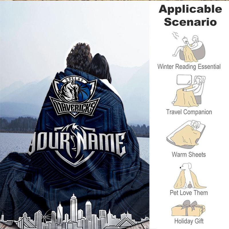 1PC Custom Name Blanket MAVERICKS LOGO Flannel blankets Patterns Throw Blanket All-Season Soft Gift for Couch, Bed, Camping, Birthday gifts