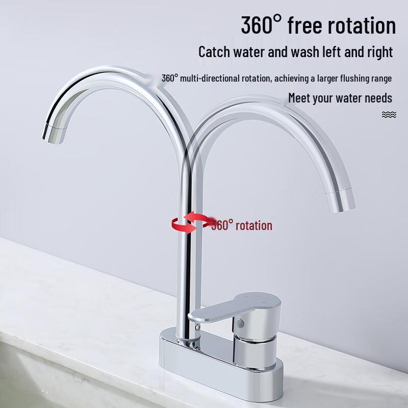 Larsdanz T5231 Dual-Hole Hot & Cold Basin Faucet