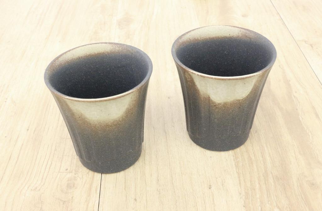 Mino Ware Cafe Series Granada Iga Bizen Set of 2 Japanese-style [Teacups] Style,