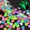 500 Pieces Luminous Blue Stones | Outdoor Garden Pathway Decor, Landscape Lighting for Potted Plants and Aquascapes, Made of Plastic
