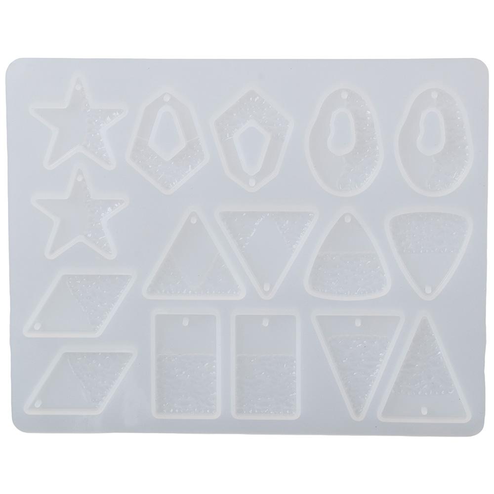 

2Pcs Round Hole Heart Jewelry Pendant DIY Necklace Epoxy Resin Casting Mold 3D Women Earring Craft