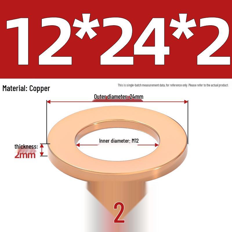 National Standard Red Copper Gasket Seal Ring and Flat Washer M3-M60mm for Marine Instruments