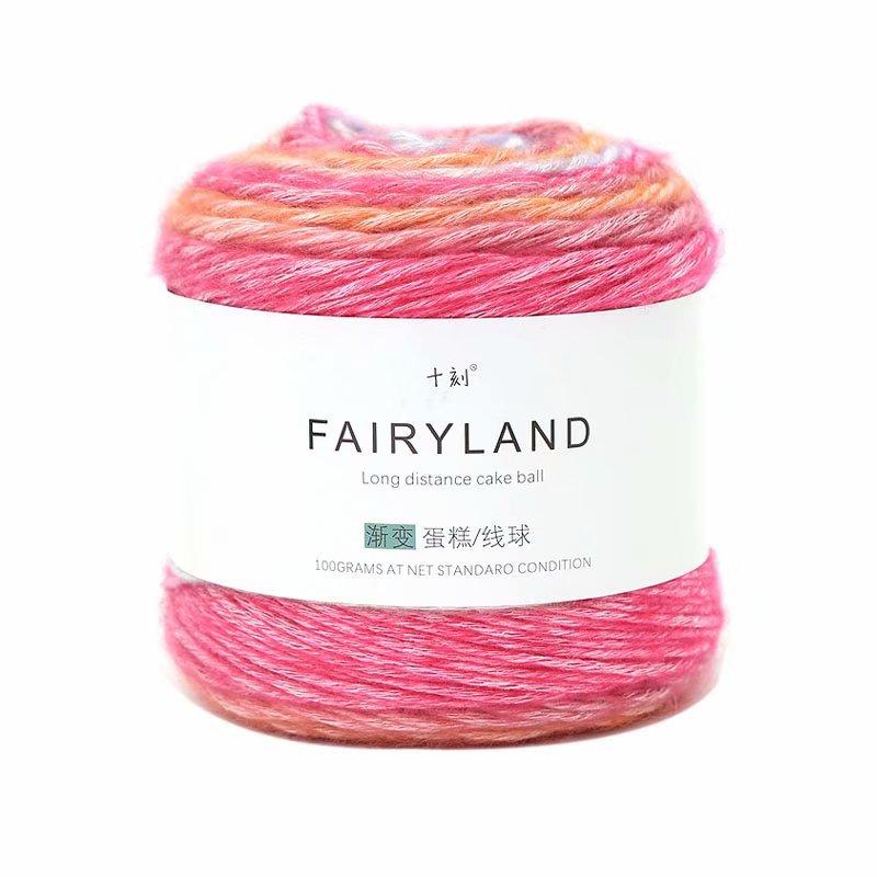Cake Wool Segment Dyeing Gradual Change Baby Children'S Wool Cotton Thread Rainbow Thread Handwoven Shawl Scarf Sweater Special