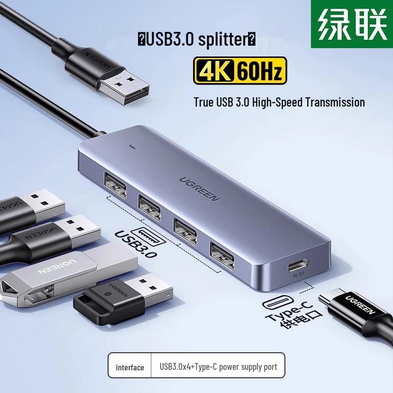 UGREEN CM219 Type-C to 4-Port USB 3.0 Hub with PD