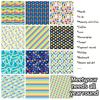 12 Sheets/Pack Blue Stripes Cute Wind Material Paper Diy Hand Account Background Paper Factory