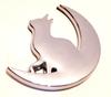 L-hotse Katze und Mond 3D Plattiertes Emblem