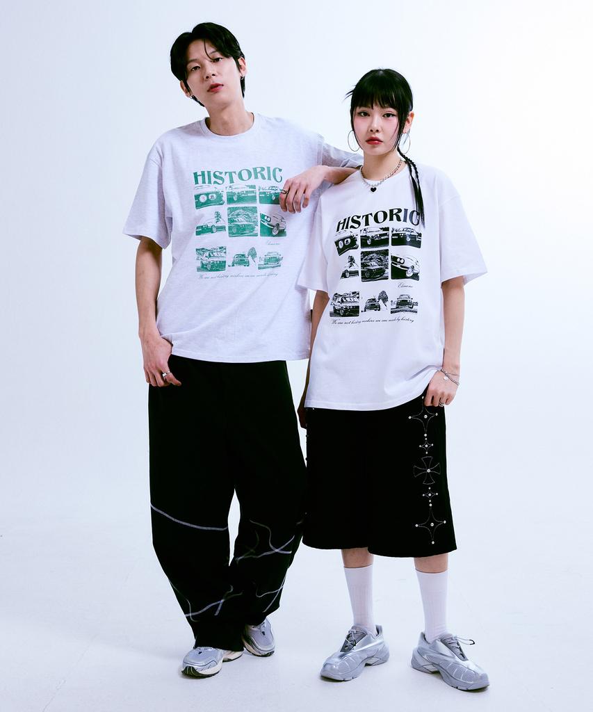 ELIMENO [Set] El Historic Graphic Short Sleeve T-Shirt 2-Piece Set (Type B)
