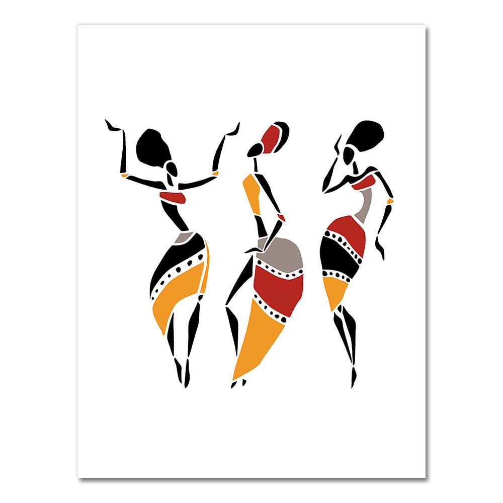 Beautiful Black Woman Canvas Art Print Poster, African Woman Art Canvas Painting Wall Pictures Home Decor