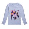 KPop Demon Hunters Kids T-Shirt Long Sleeve O-Neck Casual Fashion Cartoon Loose Top for Boys And Girls