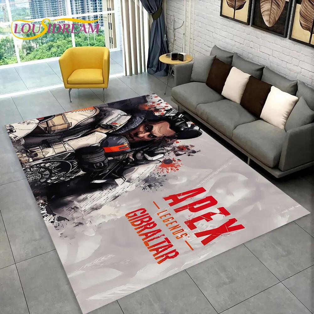 Apex Legends Spiel Gamer Cartoon Bereichsteppich, Teppich für Wohnzimmer Schlafzimmer Sofa Fußmatte Dekoration, Kinder Spiel Rutschfeste Bodenmatte