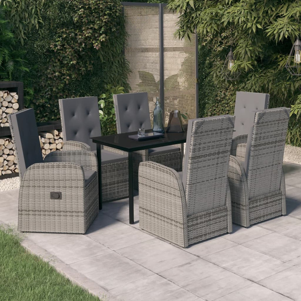 Ensemble à manger de jardin avec coussins 7 pcs