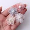 10pcs DIY Chiffon Appliques Flower Shape Beaded Material for Headband Hat Decor