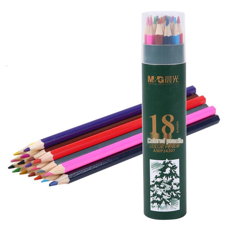 Chen MG 48/24-Color Oil-Based, Water-Soluble Colored Pencils with Watercolor Brush for Beginner Painters
