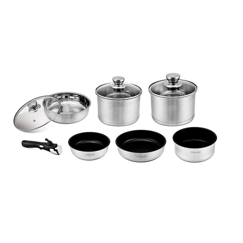 Kitchencook FLEX10 10-piece Stainless Steel Pot Set