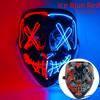 Halloween Neon Led Purge Mask Masque Masquerade Party Masks Light Grow In the Dark Horror Mask Glowing Masker