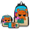 Rhythm Box Game Merchandise Schooltas Sprunki Cartoon Rugzak Lunchtas Etui Drie Delig Set