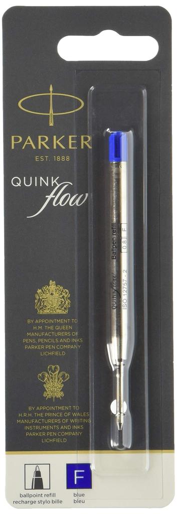 PARKER Quink Ballpoint Set of Officially Imported Pen, Oil-Based, Refills, F, Blue, 1950368, 3,