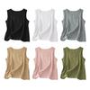 Hauts pour femmes Col en V Sans manches Coupe ample Gilet Chemise d'été Débardeurs décontractés Légers Respirants Vêtements de tous les jours