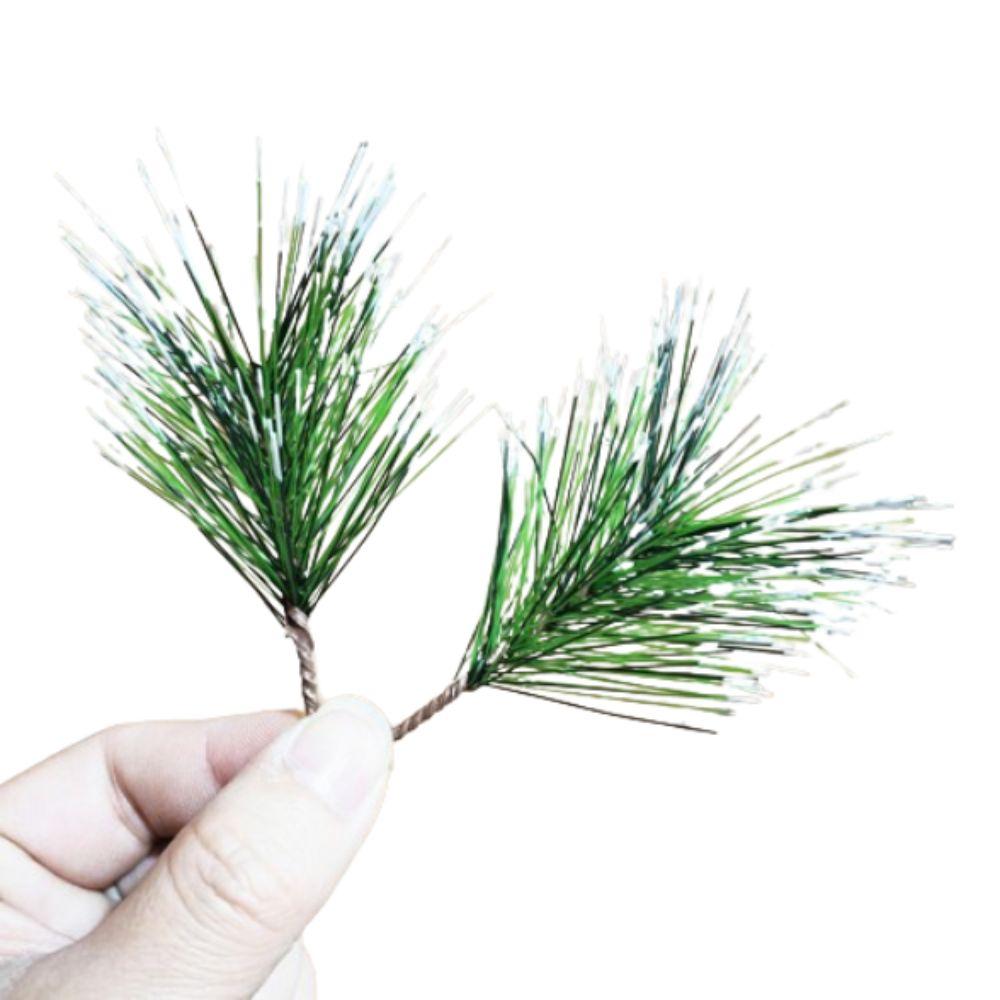 

20pcs Small Artificial Pine Branches Handcraft Artificial Plastic Plants Wedding Birthday Decor Style 5