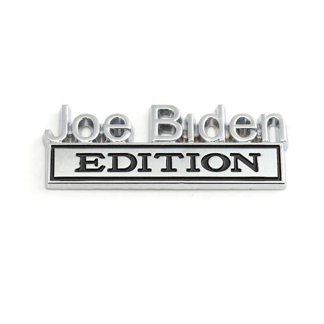 1Pc 3D Metal Joe Biden Edition Logo Car Front Grille Badge Side Fender Rear Trunk Emblem Sticker Decal