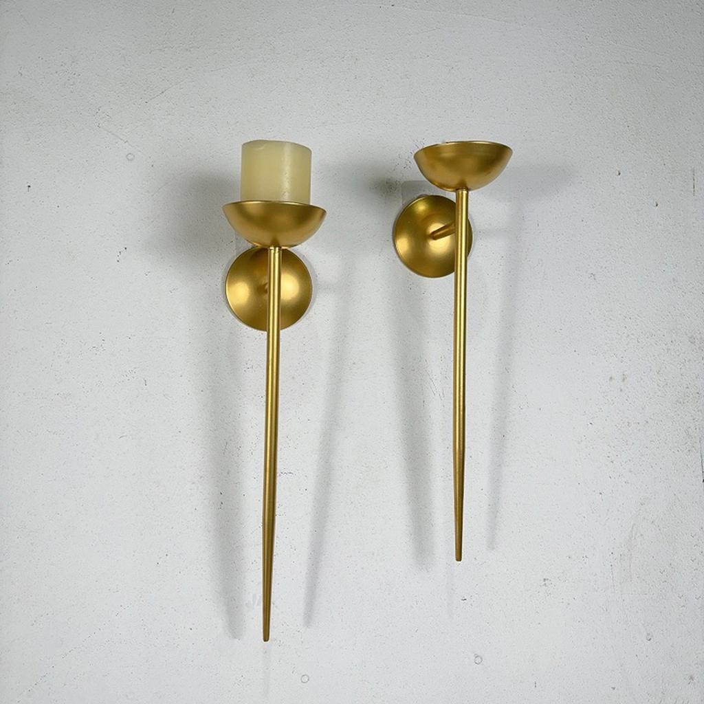 Eleganter wandmontierter Kerzenleuchterhalter Moderner Eisen-Kerzenhalter Kerzenständer zur Wanddekoration