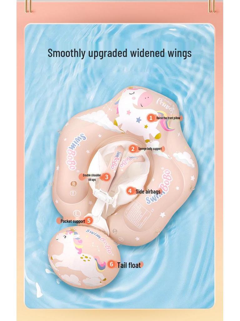 Boia de Natação Swimbobo com Proteção Solar para Bebês – Flutuador Espesso para Deitar para Crianças