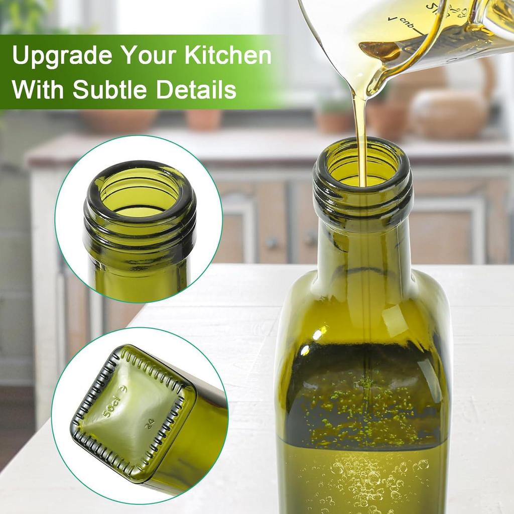 Large Capacity Thickened Glass Olive Oil, Soy Sauce & Vinegar Bottle for Kitchen