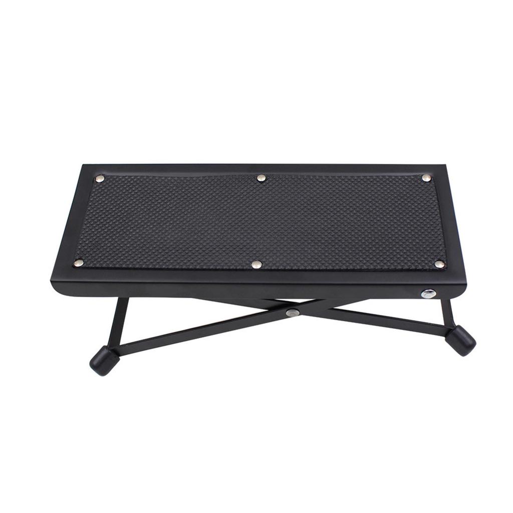 Metal Guitar Foot Stool 4 Gears Adjustable Guitar Foot Rest No-slip Foldable Footrest for Classical Acoustic Guitar Part