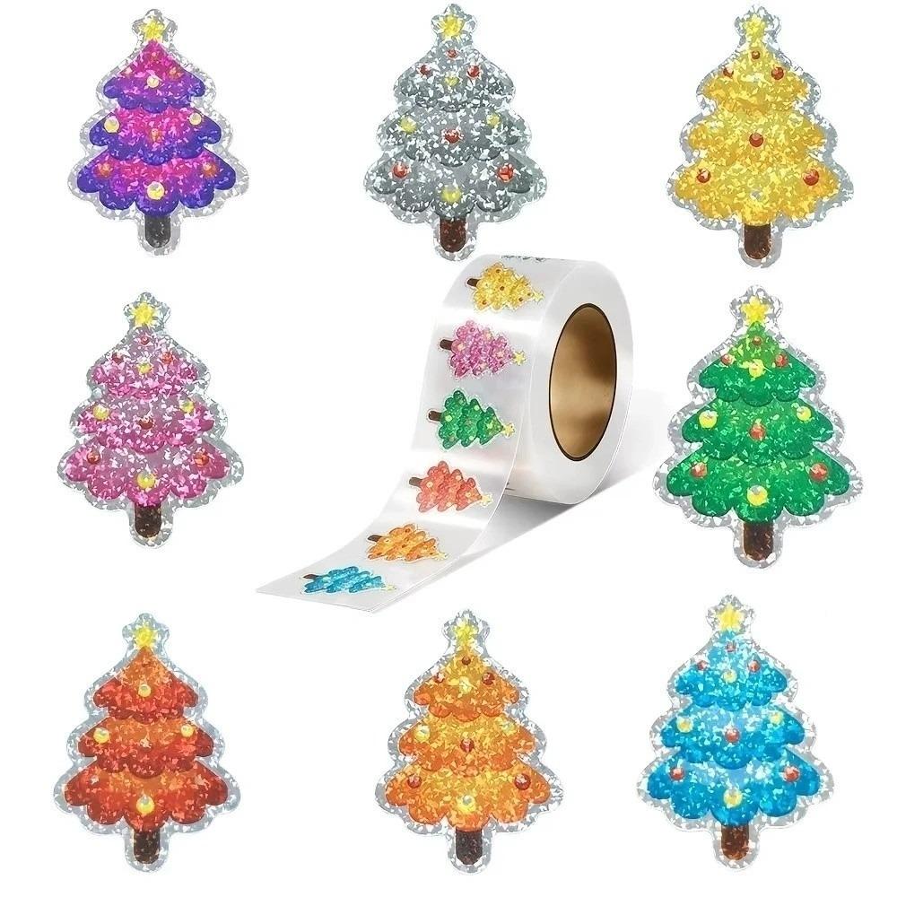 500 Sheets/roll Laser Self-Adhesive Decorative Tags Self Adhesive Label Stickers Package