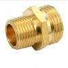 Brass Pipe Hex Nipple Fitting 3/4GHT X 3/4NPT Male Thread Quick Adapter Coupler Connector for Water Oil Gas