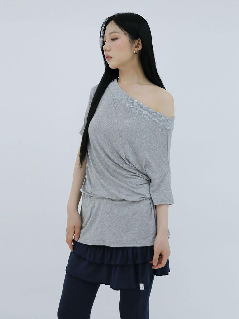 Eogeulliswedou Drape Band Off-Shoulder (Gray)