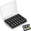 21-Compartment Weekly Rainbow Pill Organizer Box - Portable, Classified Plastic Design