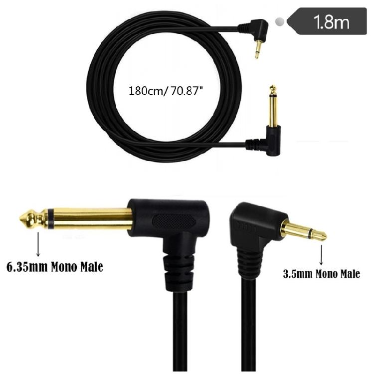 Audio Cable 6.35mm 1/4" Mono 3.5mm 1/8'' TS Mono Jack Plug Aux Adapter 6FT