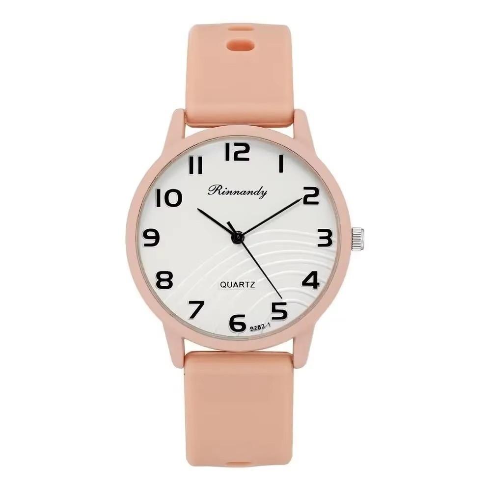 Arabic Dial Ladies Quartz Watch Silicone Band Clock Wristwatches Women Watches Student Couple Gift
