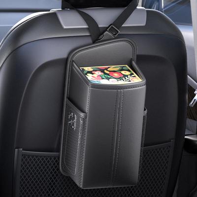 Borsa Laterale Portaoggetti in Pelle per Sedile Auto Appesa Organizzatore per Sedile Auto Porta Fazzoletti Porta Bicchiere Tasca Portaoggetti in Rete