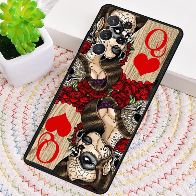 playing card Retro Poker Phone Case For Samsung Galaxy note 10 pro S26 S25 S24 S23 S22 Ultra Plus S21 FE S20 Shockproof Cover
